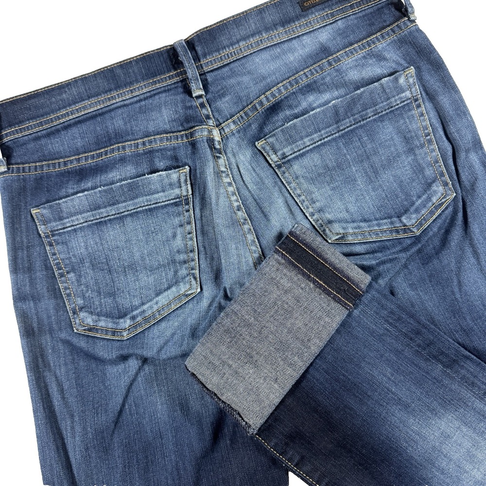 Citizens of Humanity Dani Cropped Straight Leg Cuffed Jean Womens 28 Medium Wash